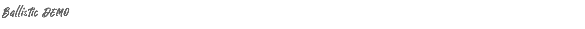 Sample characters Ballistic Font